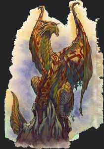 Halathar Gletscherflamme - Der goldener Drache des Wissens